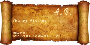 Acsay Vivien névjegykártya